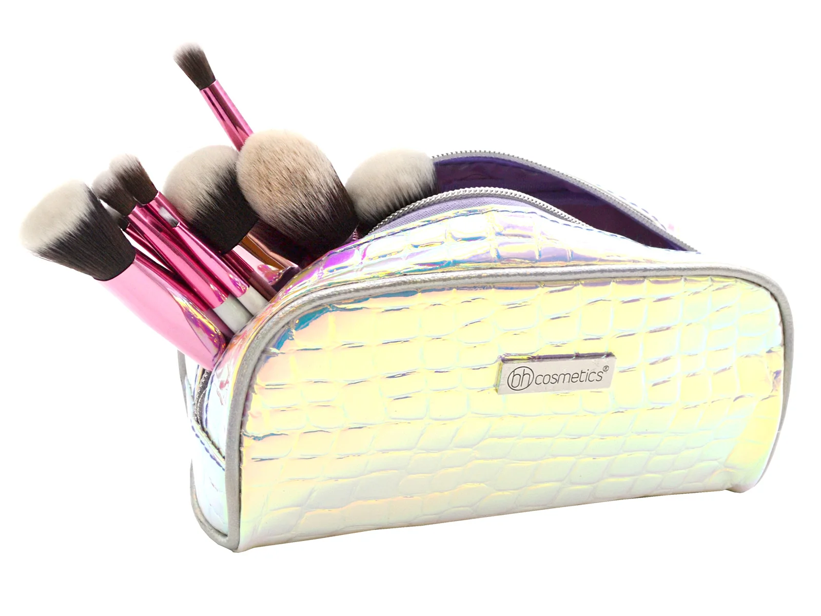 12 PCs brush set in cosmetic bag BH Cosmetics Pearl bhc-12pink makeup brush  set - AliExpress