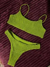 Meihuida-Bikinis de estilo vendaje para Mujer, traje de baño Sexy con sujetador acolchado de realce, conjunto de Bikini 2021