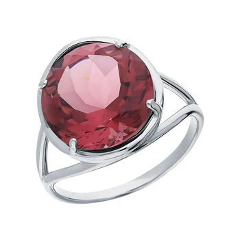 

Silver ring with rhodolite sunlight sample 925