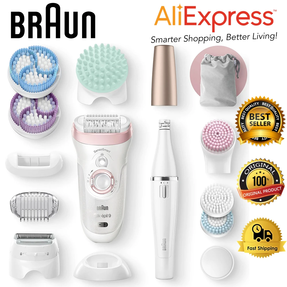 Genealogie Gehoorzaamheid meester Braun 9 995 Silk Epil 9 Sensosmart technologie Snoerloze Wet & Dry Epilator  Beauty Set 10+2 (12) opzetkoppen Roze orjınal geen doos|Epilators| -  AliExpress