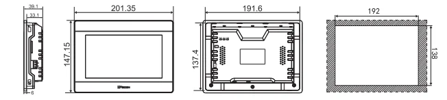 WECON LEVI2070D Процессор 32-бит 300 МГц RISC, 128 м, 128 М DDRAM, 800 × 480 на тонкопленочных транзисторах на тонкоплёночных транзисторах ЖК-дисплей, COM1: RS485/RS422;