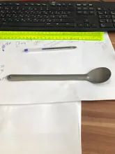 TiTo-cuchara de titanio con mango largo, vajilla portátil para acampar, cubiertos, práctico tenedor ambiental de titanio Spork