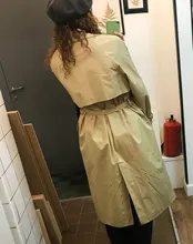 Marca del Reino Unido 2021 nueva moda Otoño/otoño Casual doble botonadura Simple clásico Trench largo con cinturón mujer Chic chaqueta