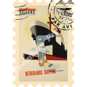 

Netherlands souvenir magnet vintage tourist poster