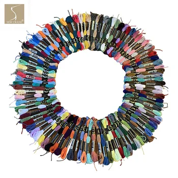 

Multicolour Embroidery Floss Pack Six Strands Cross Stitch Thread Polyester Sewing Thread, 8.7 Yards