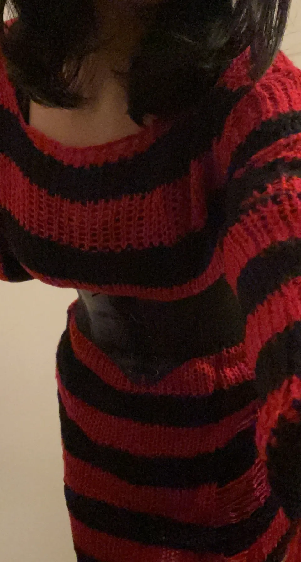 Grunge Punk E-girl E-boy Striped Sweater photo review