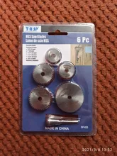 TASP-Juego de Mini hojas de sierra Circular, accesorios de herramientas rotativas de Disco de corte HSS para Dremel, Compatible con madera, plástico y aluminio, 6 uds.