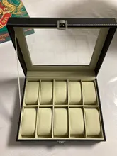Caja de almacenamiento de reloj de cuero PU para hombre, organizador mecánico con 2/6/10/12 ranuras, expositor de relojes, Cajas de Regalo de joyería