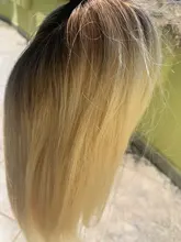 Peluca de cabello humano Rubio degradado Bob para mujeres negras, cabello liso brasileño Bob corto Natural, 100%, 613