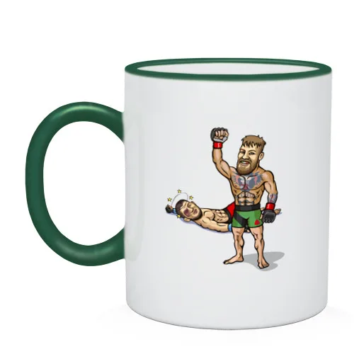 Кружка двухцветная Конор Макгрегор победил Хабиба | Дом и сад