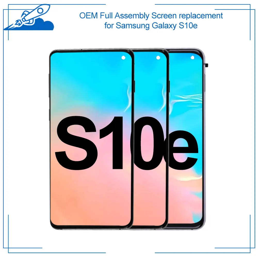 OEM полная сборка для samsung Galaxy S10e G970F U lcd сенсорный экран AMOLED дисплей Оцифровка сборка замена без сгорания теней