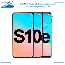 OEM полная сборка для samsung Galaxy S10e G970F U lcd сенсорный экран AMOLED дисплей Оцифровка сборка замена без сгорания теней