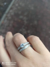 CC 925 anillos de plata para las mujeres, diseño Simple, doble apilable joyas a la moda para novia de boda anillo de compromiso de CC634