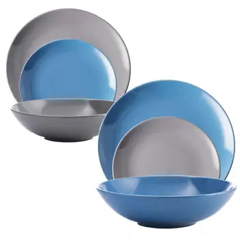 

SET 36PCS CROCKERY BLUE/GREY BENETTON HOUSE