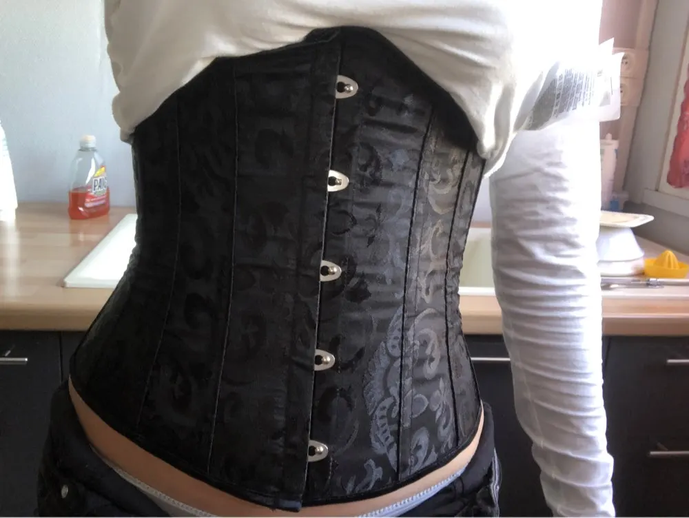 Satin Brocade Underbust Corset Plus Sizes photo review