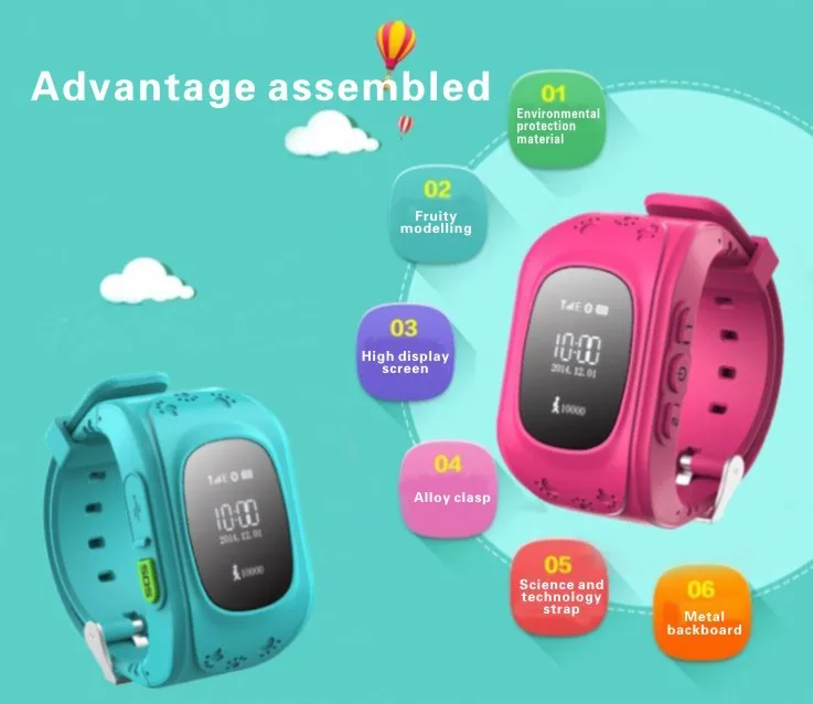 

EHUNT Q50 Children's Telephone Positioning Watch Mobile Phone GPS Positioning Support Multilingual Explosion