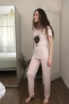 

Trendyol Printed Knitted Pajamas Set THMSS20PT0333