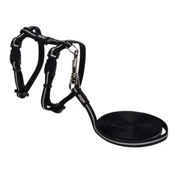

Set of leash and harness for cats rogz Alleycat xs-8mm 1,8 m Black