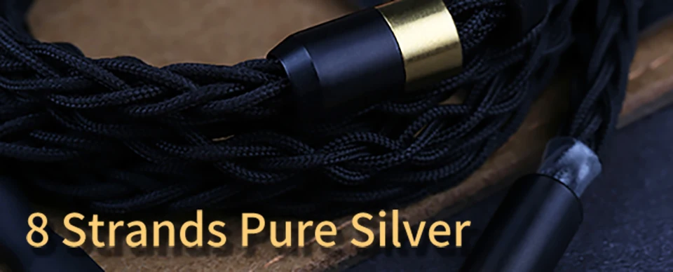 OPENHEART 8 Core Cable for Headphone 1 to 2 jack 3.5/2.5/4.4mm Balance Upgrade Replacement Silver Cables 1.4m Personality