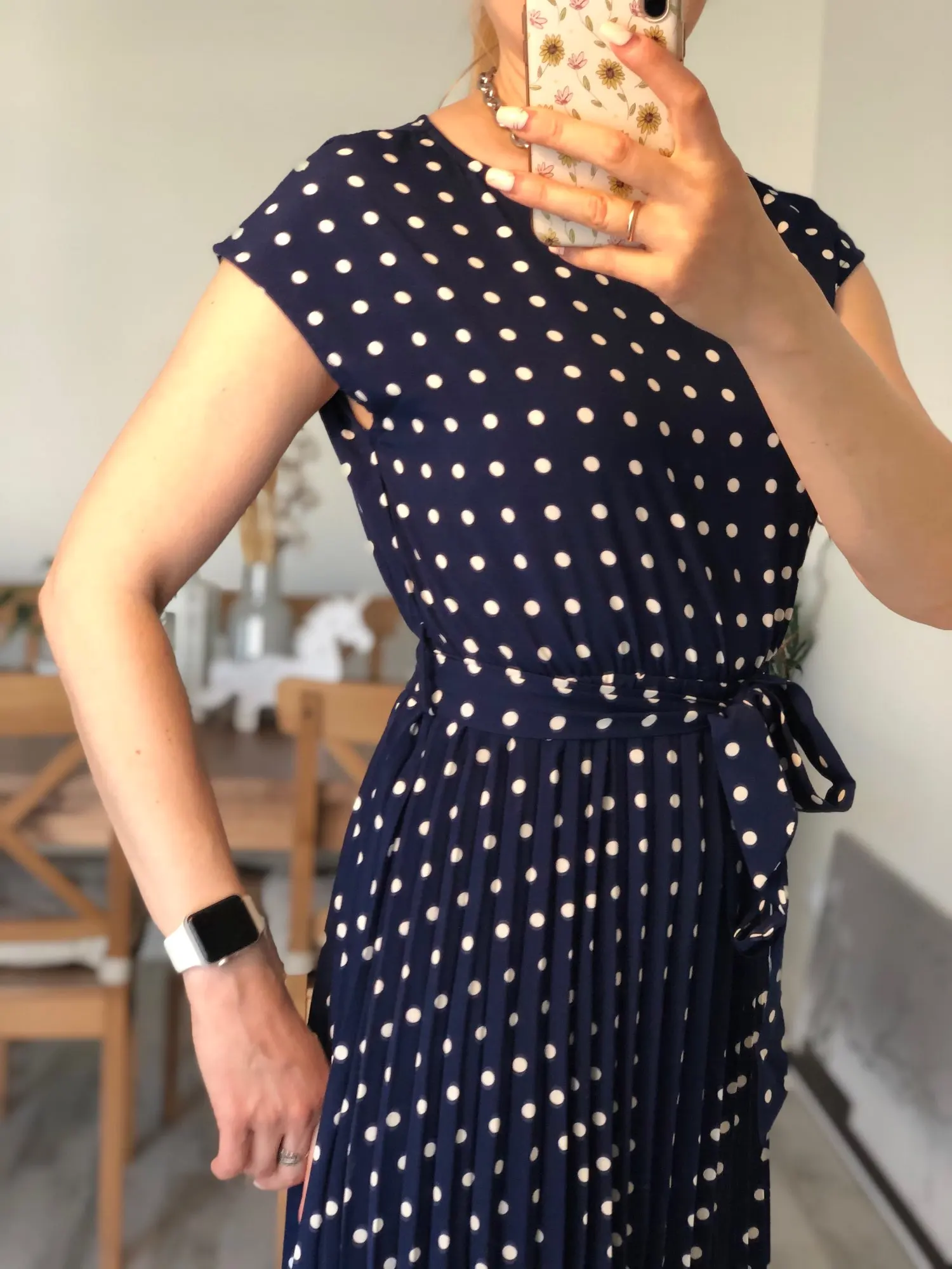 Robe Bohème Pois Bleue