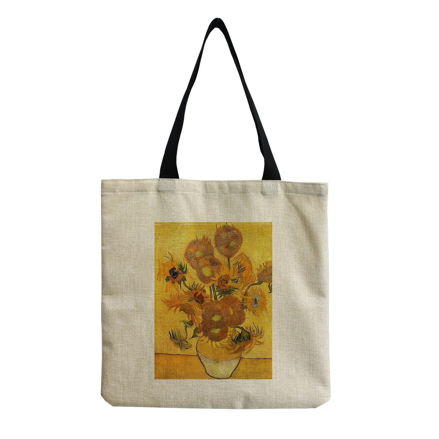 New Van Gogh Oil Painting Retro Tote Bag Retro Art Fashion Travel Bag Women Leisure Eco Shopping High Quality Foldable Handbag