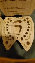 Caja de madera para dientes de bebé, organizador umbilical para los dientes de la leche en inglés/español/portugués, caja de recuerdo para niños y niñas