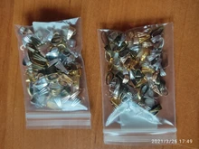 Lote de conectores de Clips dorados de 7 a 8mm, accesorios para collar, 100 unidades