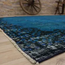 Крашеный турецкий старинный ковер, ковер ручной работы