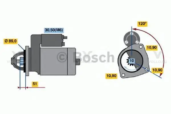 0001231016 bosch стартер 24v, 4kw