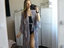 Bikini Cover-Ups Kimono Swim-Suit Beach-Wear Tunic Women Boho Carfigan Sexy Long Plus-Size