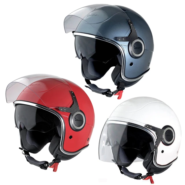 Piaggio 605914M original Jet Helmet Vespa VJ Motorist Red/Grey/White Size  XS to XL Made In ABS motorcycle - AliExpress