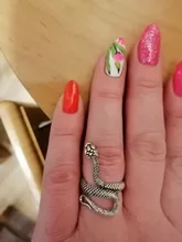 De moda Retro exagerado espíritu anillo de serpiente personalidad Punk viento con forma de serpiente Club anillo moda estudiantil de regalo de la joyería