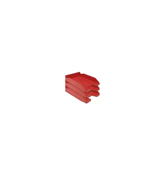

Q-CONNECT opaque red plastic tabletop tray 6 PCs