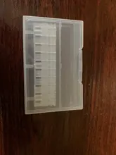 Caja de almacenamiento de acrílico con 20 ranuras para brocas de uñas, soporte vacío para fresas, recipiente de exhibición, accesorios de manicura, LAA35-2