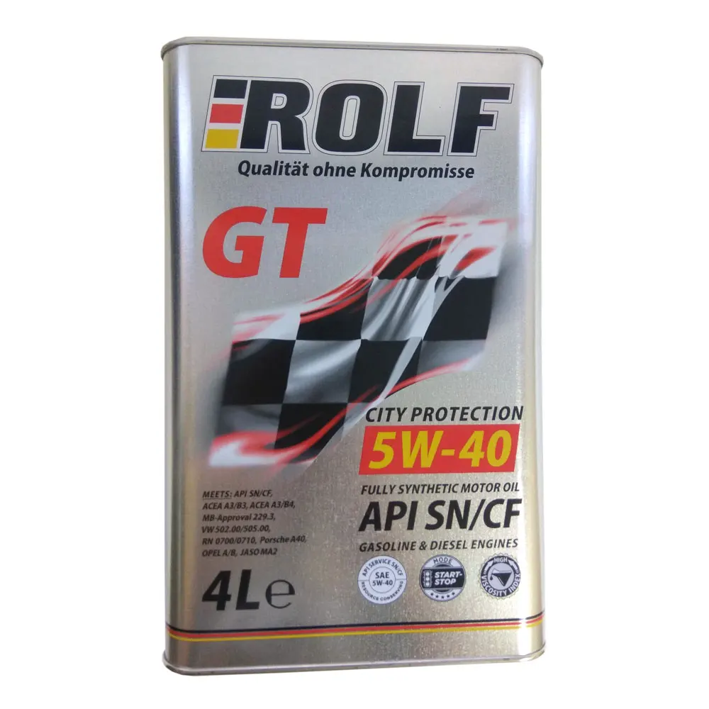 МАСЛО МОТОРНОЕ СИНТЕТИКА ROLF GT SAE 5W-40 API SN/CF 4Л | Автомобили и мотоциклы