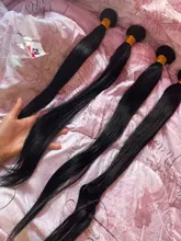 Missanna-mechones de tejido suave brasileño, extensiones de cabello humano Remy Natural grueso, 30, 32, 34, 36, 38 y 40 pulgadas, 1/3/4 Uds.