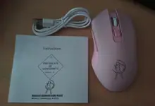 Ratón óptico LED silencioso para PC y portátil, Mouse inalámbrico USB de 1600DPI y 2,4G, color rosa, 667C