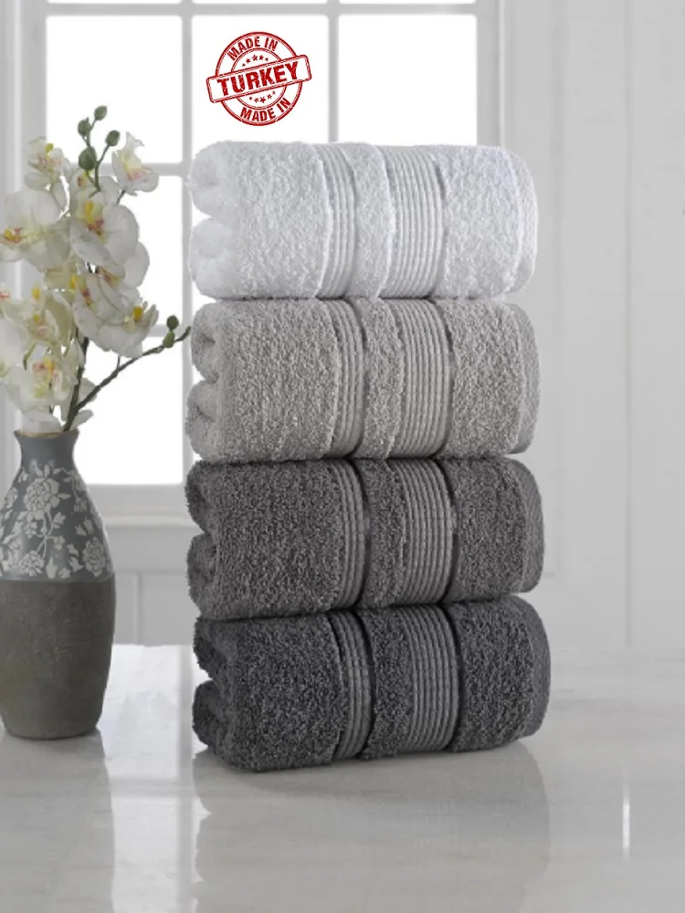 

TOWEL SET BATH TRAVEL WASHCLOTH 4 PIECES 100% COTTON - 50X85