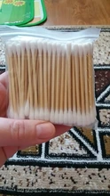 Wood Makeup Cotton-Swabs Ears Cleaning Women Nose Disposable Double-Head 100pcs/Bag