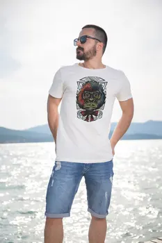 

Angemiel Wear Geometric Shaped Vicinity Monkey Cotton White Men 'S T-Shirt