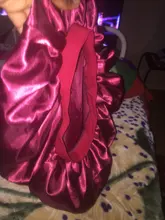 Gorro de seda satinada de talla grande para dormir, gorro para la cabeza, cubierta para pelo rizado