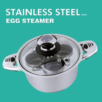 

20cm Stainless Steel Steam Cooking Pot Egg Steamer Cup Plate Snail Eggs Steamed for Induction Cooker Gas Stove Home Kitchen Tool