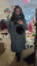 Luzuzi-Chaqueta de plumón de doble cara con cuello alto para mujer, Parkas largas acolchadas cálidas con doble botonadura de plumón de pato blanco para invierno
