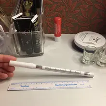 Juego de marcador de piel para tatuaje de cejas, accesorios de Microblading, rotulador de tatuaje, herramienta de maquillaje permanente, color blanco