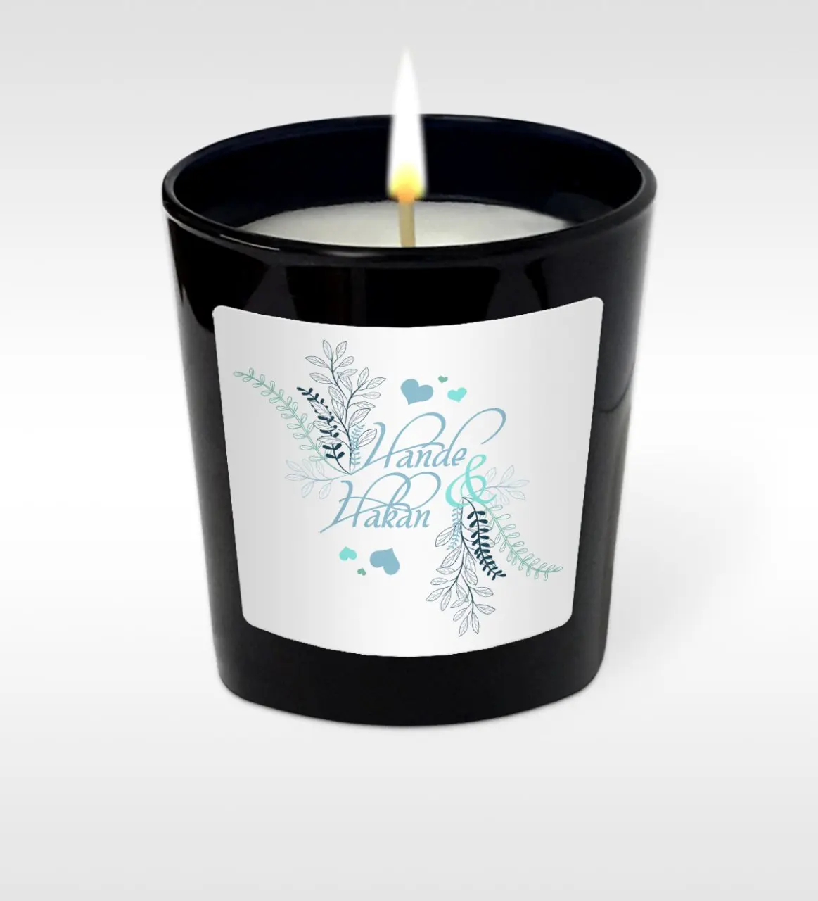 

Personalized Black Glass Small Bowl Scented Candle (Model 5)