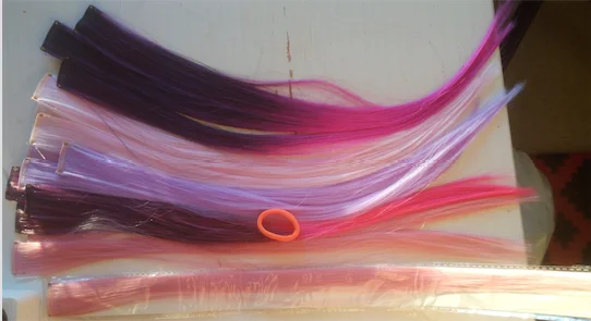 Synthetic Wavy Clip-In Hair Extensions