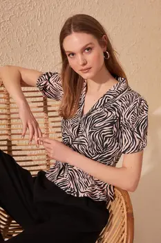 

Trendyol Zebra Patterned Shirt TWOSS20GO0329