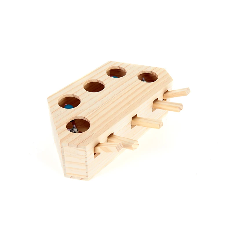 

Cat Toy Wooden Hunt Mouse Toy Interactive Toy for Cat Whack a Mole Game Funny Kitten Puzzle Toy Cat Supplies