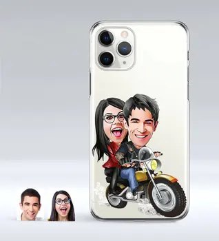 

Personalized Valentine Caricature of iPhone 11 Pro Slim Transparent Silicone Phone Kapağı-17