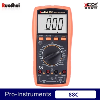 

Victor VC88C Professional Manual Range 2000 Counts 20A 1000V Resistance Capacitance Inductance Temperature Digital Multimeter